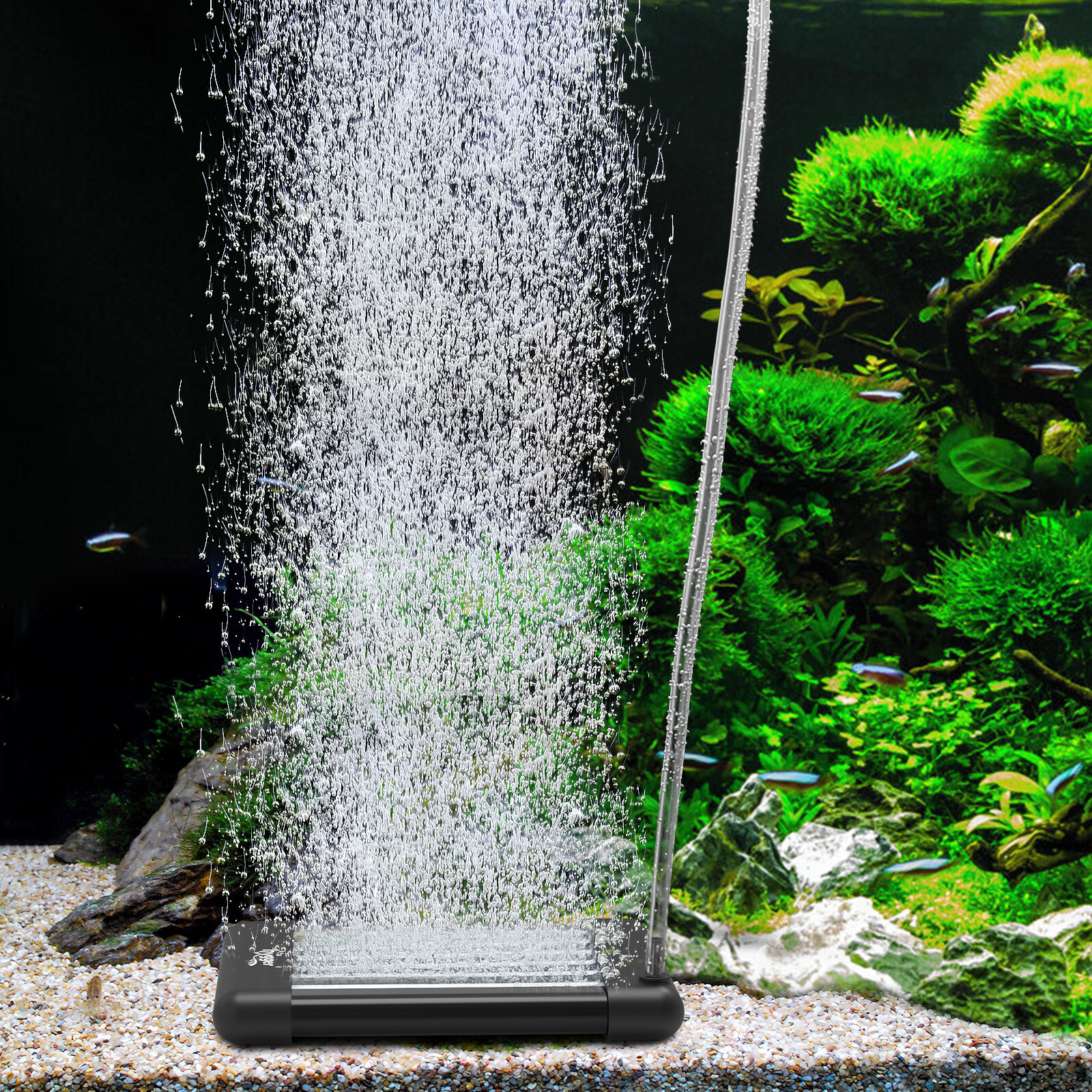 hygger Air Bubble Disk Stone Aquarium Aerator Non-Clogging Fine Bubbles Oxygen