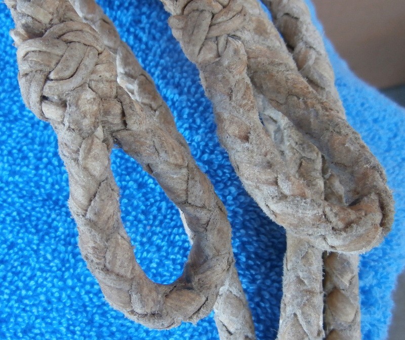 Vintage Ranch Custom Braided Rawhide Horse Bridle Split Reins