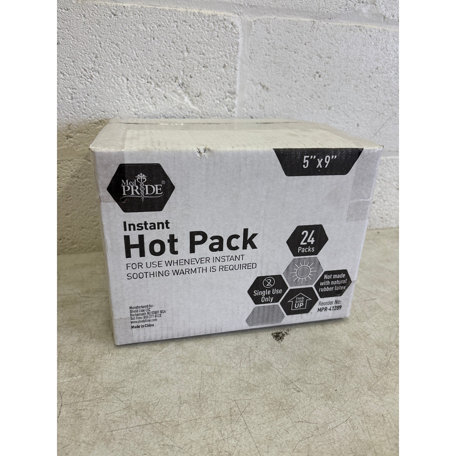 24-Pack MED PRIDE Instant Hot Packs Disposable, Pain Relief, Instantly, 5"x9"