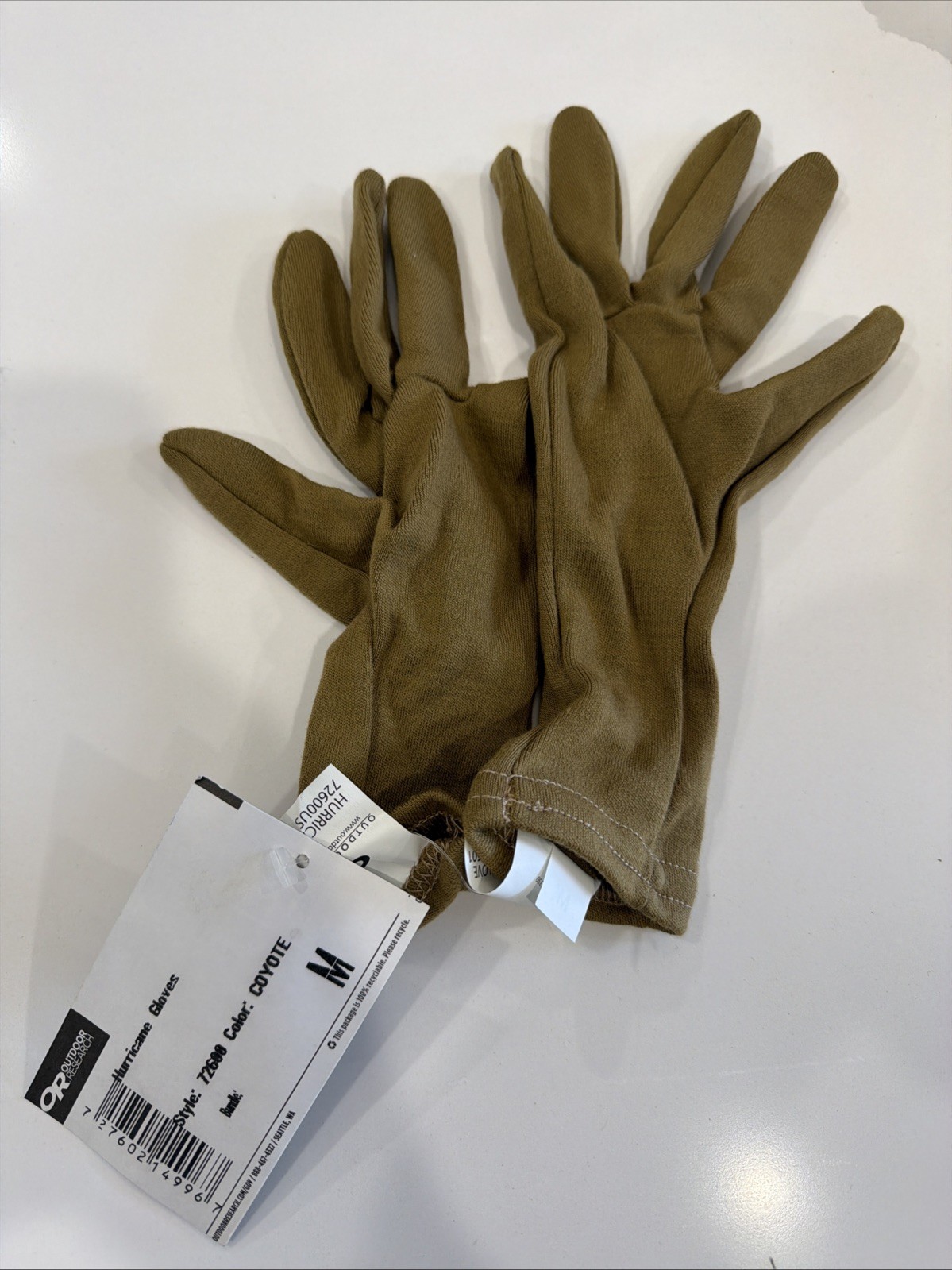 Outdoor Research Hurricane Gloves Coyote Medium Liner