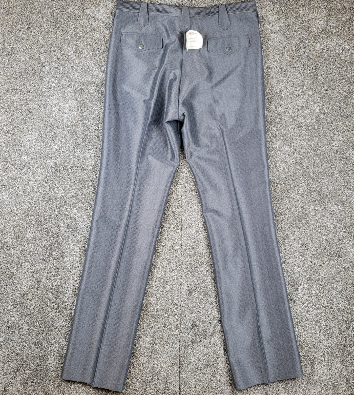 Vintage Pagano West Dress Pants Mens 37 Gray Westerner Swedish Wrap Unhemmed NWT