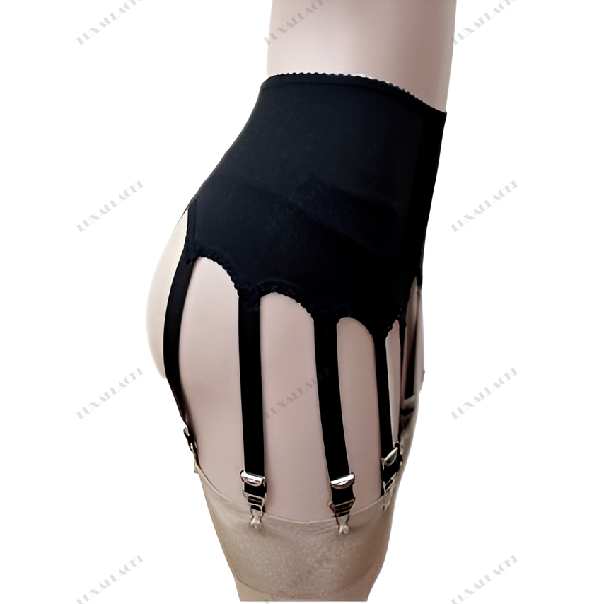 Retro Classic 12 Straps Garter Belt Metal Clips Underwear Lingerie Plus Size