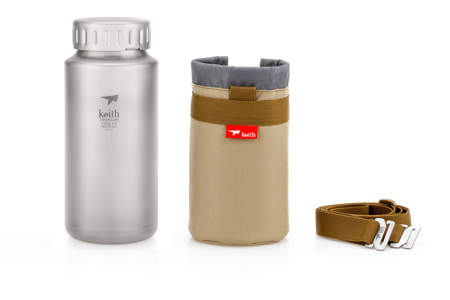 Keith Titanium Ti3036 Bottle with Leakproof, Quick Bayonet-type Cap Mount