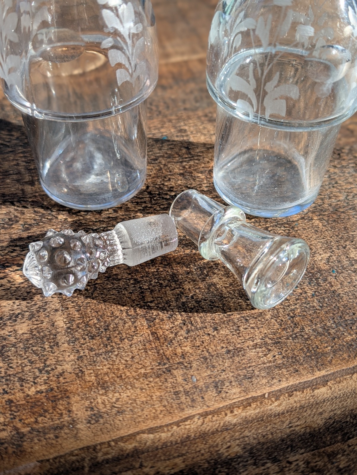 Antique Victorian Silverplate 7-piece Rotating Condiments Cruet Set w/Stoppers