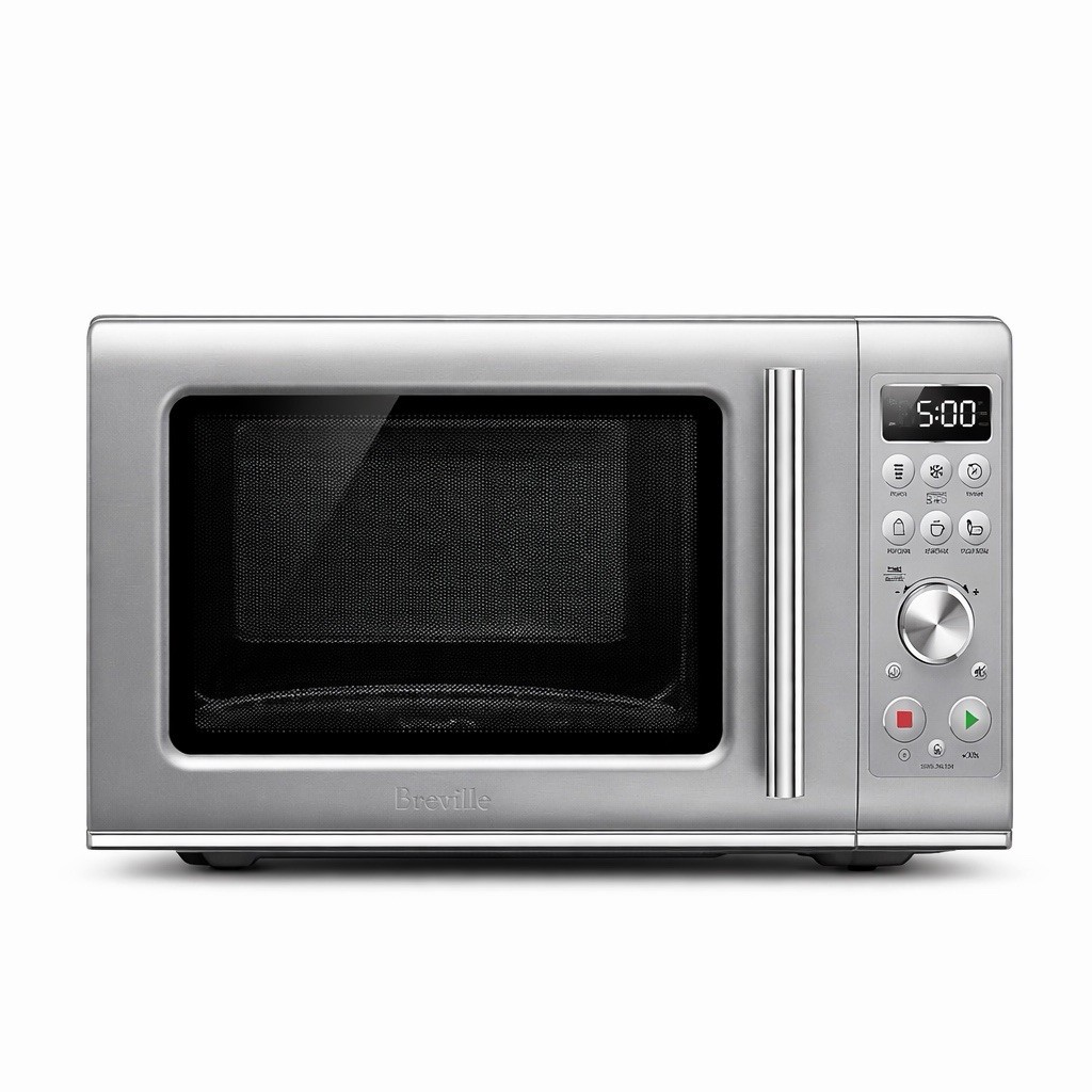 Breville Compact Wave Soft Close Microwave Oven BMO650SIL Silver Brand New