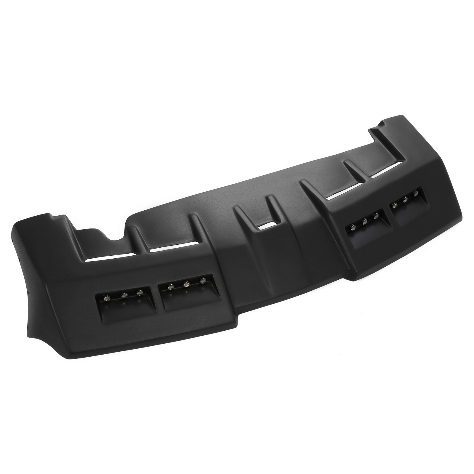 For Hummer H3 Front Upper Fiberglass Sun Visor Roof Painted Black W/LED DRL