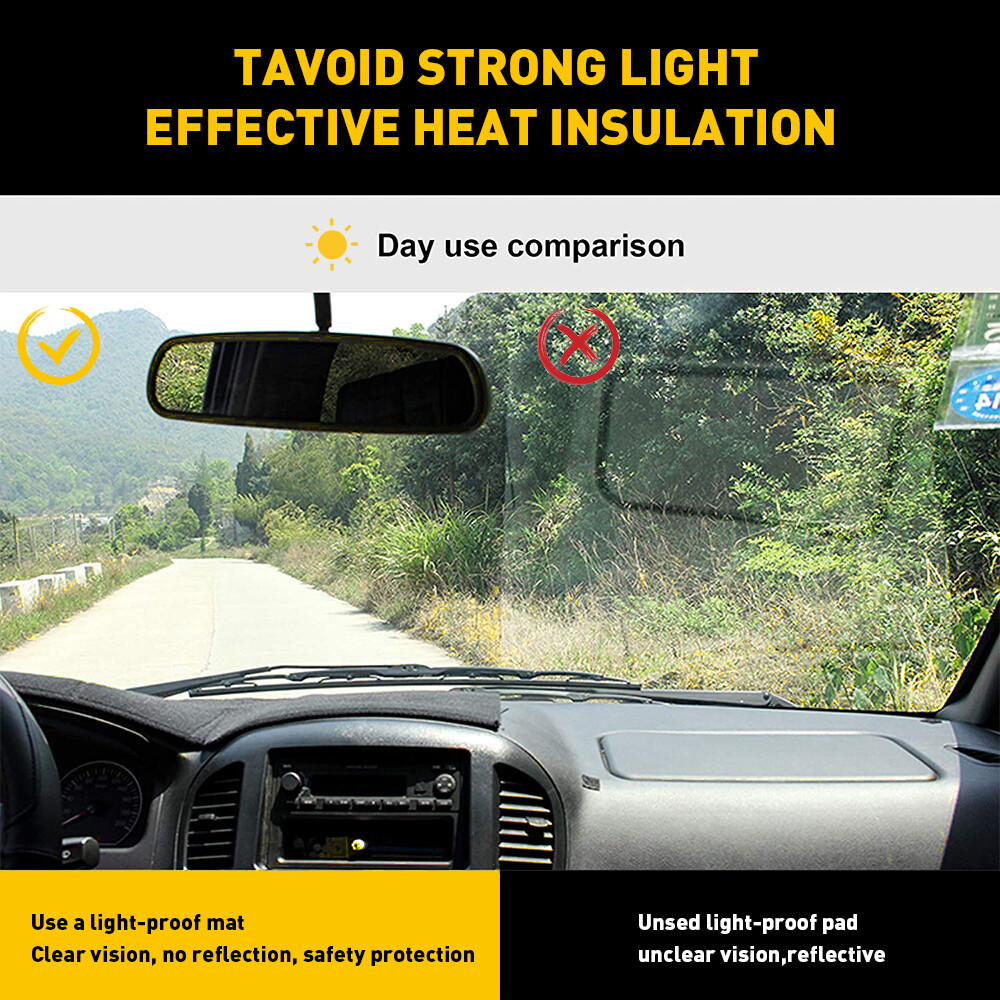 Dashboard Pad Dash Cover Mat fits For 1997-2003 Ford F150 Non-Slip Carpet Black