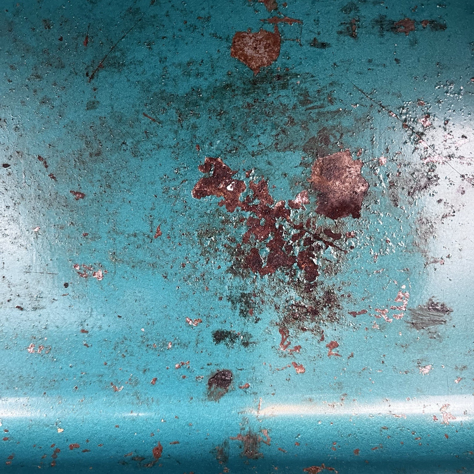 VTG Simonsen Green Teal Metal Tool Tackle Box 14" x 8" 2 Trays Industrial Patina