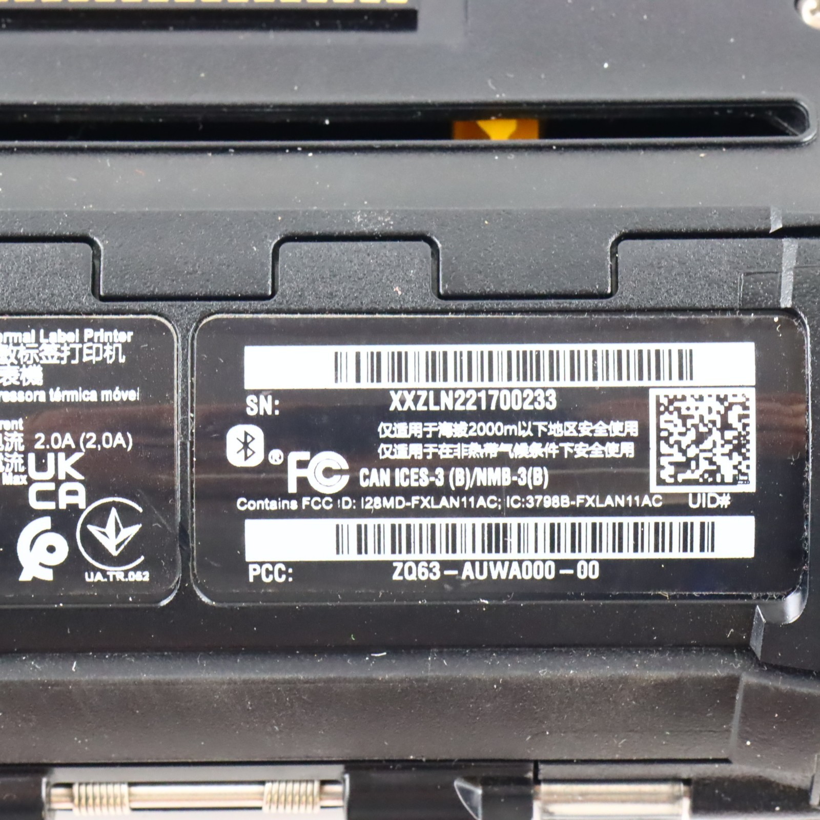 ZEBRA ZQ630 Mobile Bluetooth Direct Thermal Printer ZQ63-AUWA000-00 *DETAILS*