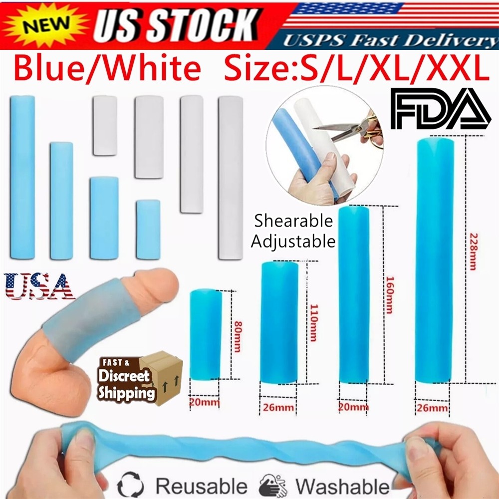 Male Penis-Extender Stretcher Max Vacuum Enhancer Enlarger Silicone Sleeve S-XXL