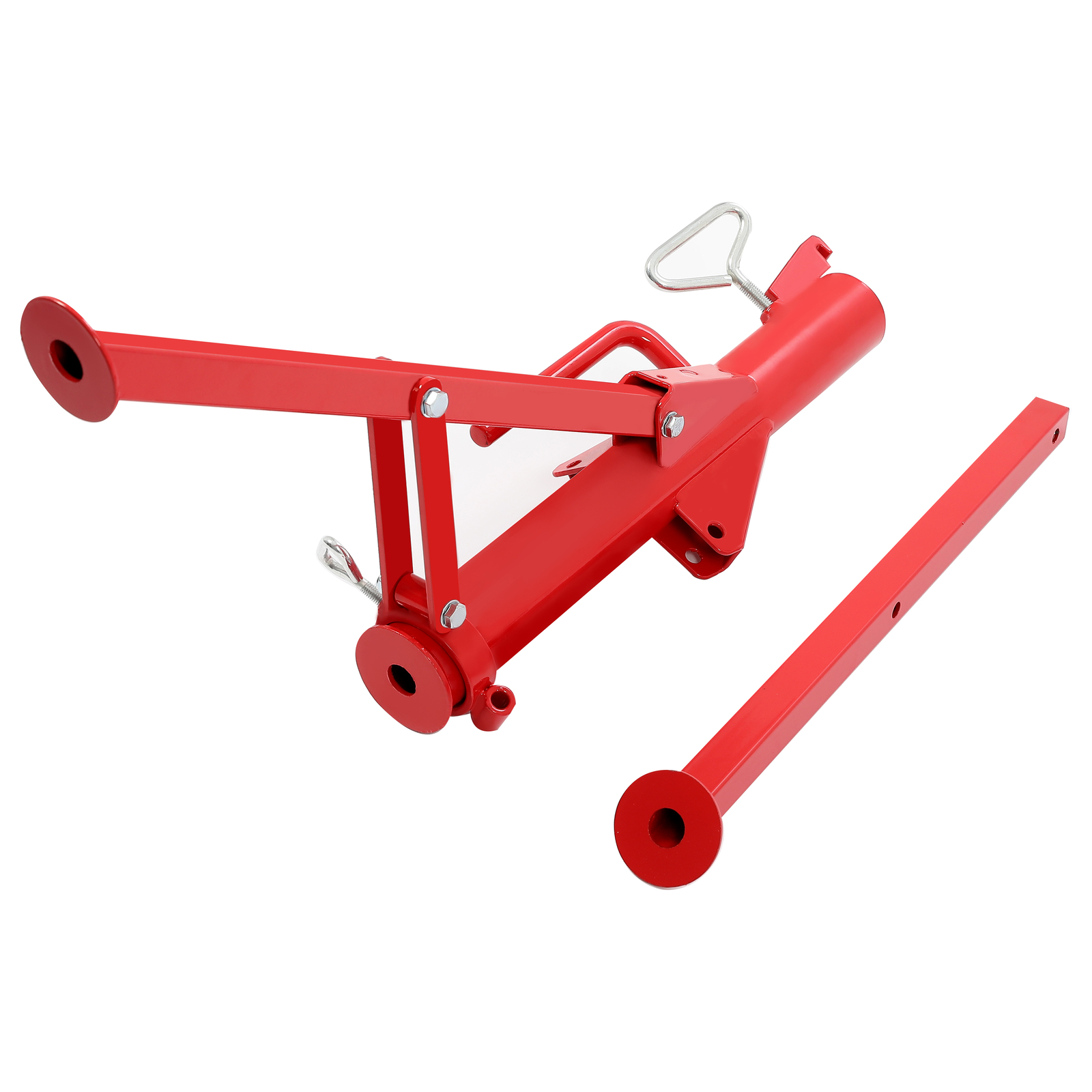 28"-52" Height 2500LB Steel Red V-Head Pipe Stand Folding Tripod Jack
