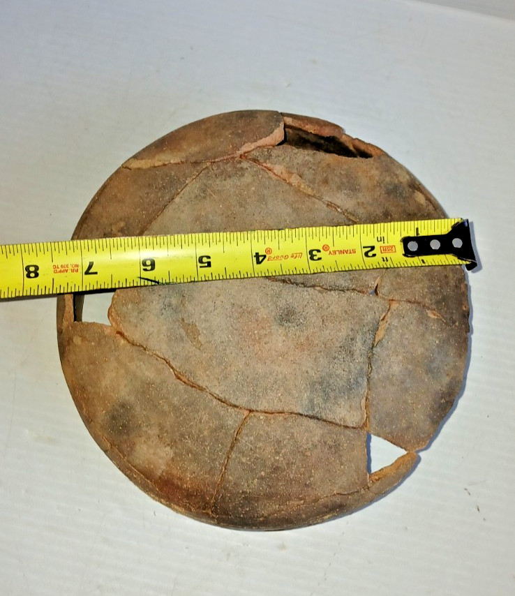 Pre-Columbian Native American Indian Mississippian Partial Pottery Bowl Artifact