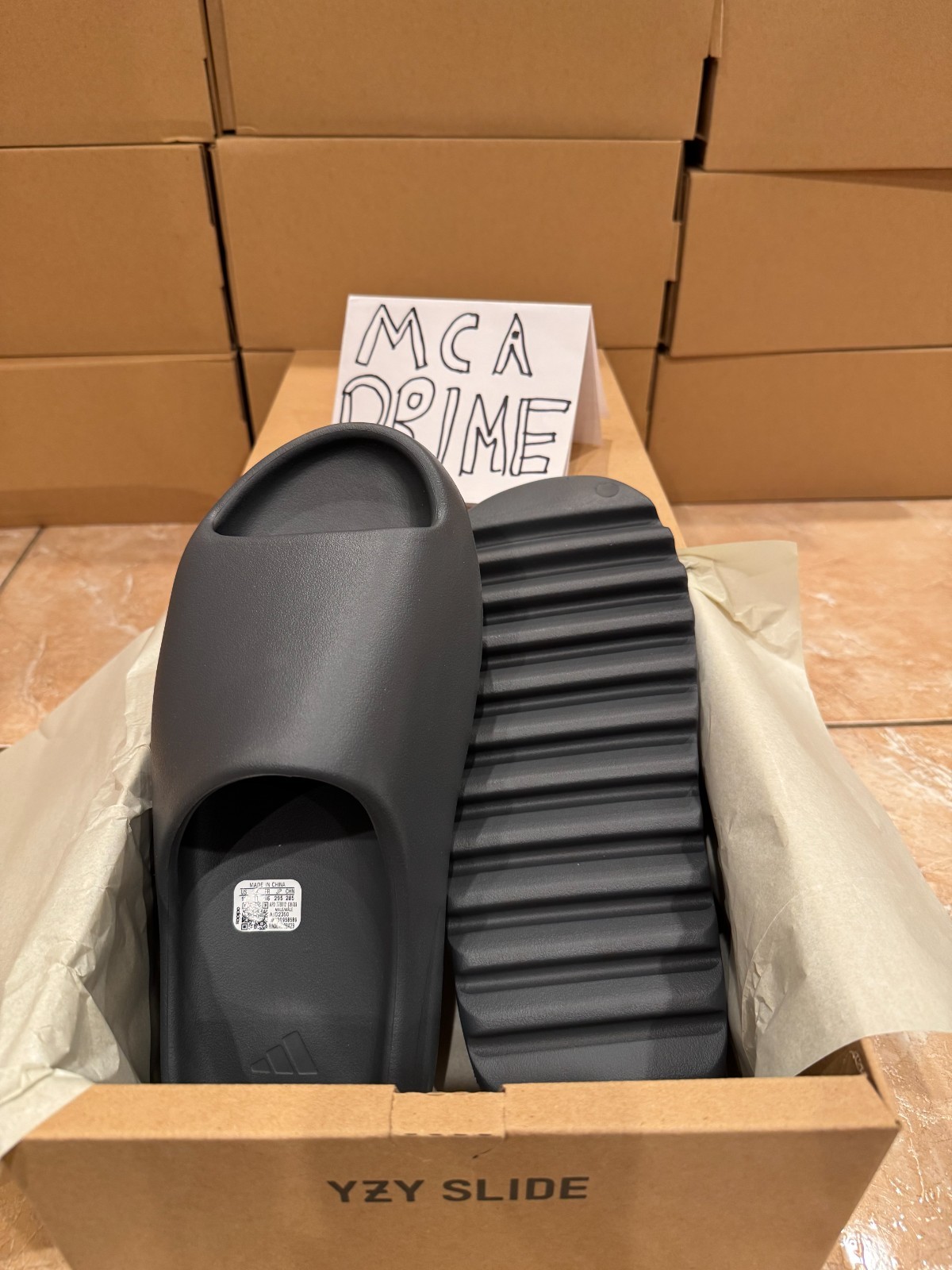 Adidas Yeezy Slide Slate Grey Size 11 ID2350 (BRAND NEW WITH RECEIPT)