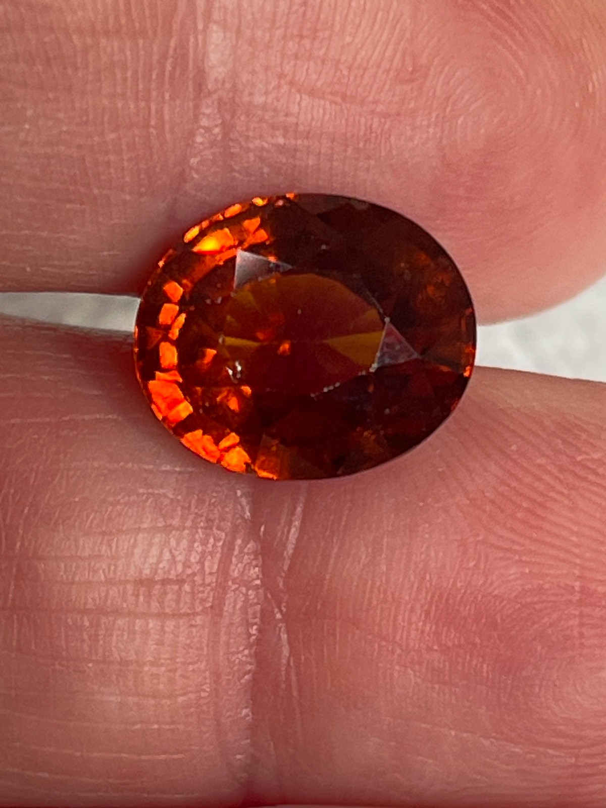 7.45ct Fire Orange Natural Sri Lanka Hessonite Garnet. **SI GRADE** READ