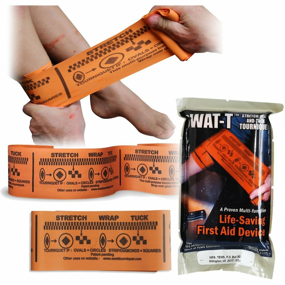 New H&H SWAT Tourniquet "Stretch Wrap And Tuck" Black or Orange