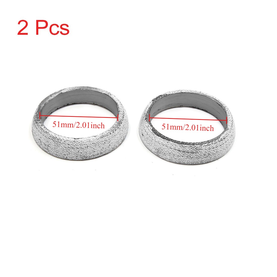 2PCS 2''/51mm Exhaust Pipe Donut Gasket Muffler Seal Ring Exhaust Flange Gasket