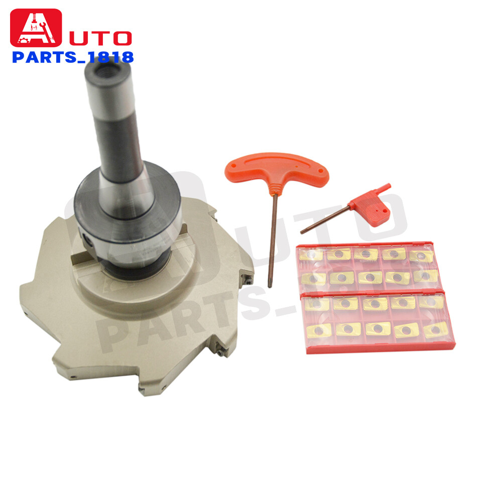 6.3" 90 Degree Indexable Face Shell Mill Cutter, R8 Arbor with APMT1604 Insert