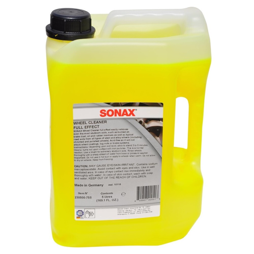 Sonax (230500) Wheel Cleaner Full Effect - 169.1 fl. oz, Yellow 169.1 fl. oz.