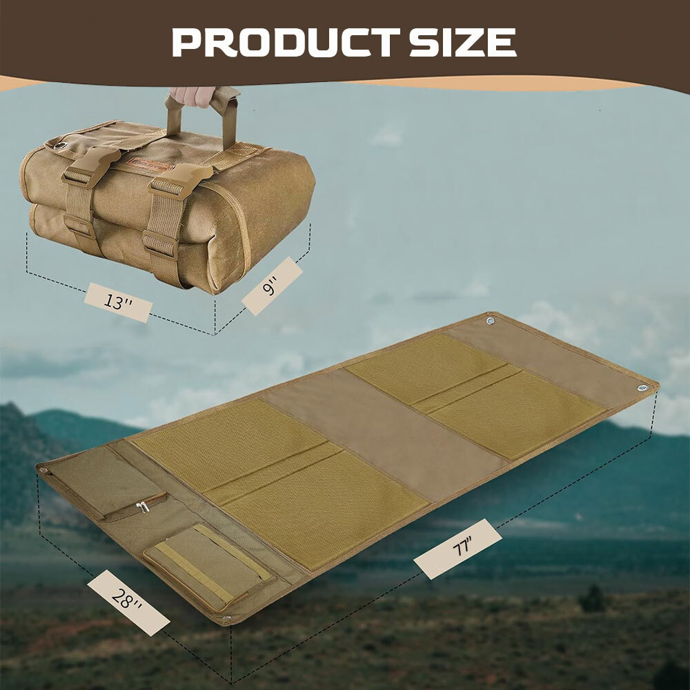 Heavy Duty Shooting Mat Tactical Prone Padded Roll Up Hunting Range Gear Large