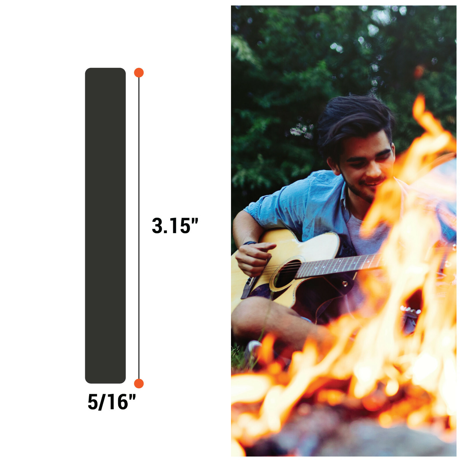 Pack of 8 Ferrocerium 5/16" Flint Fire Starter Survival Camping Rods