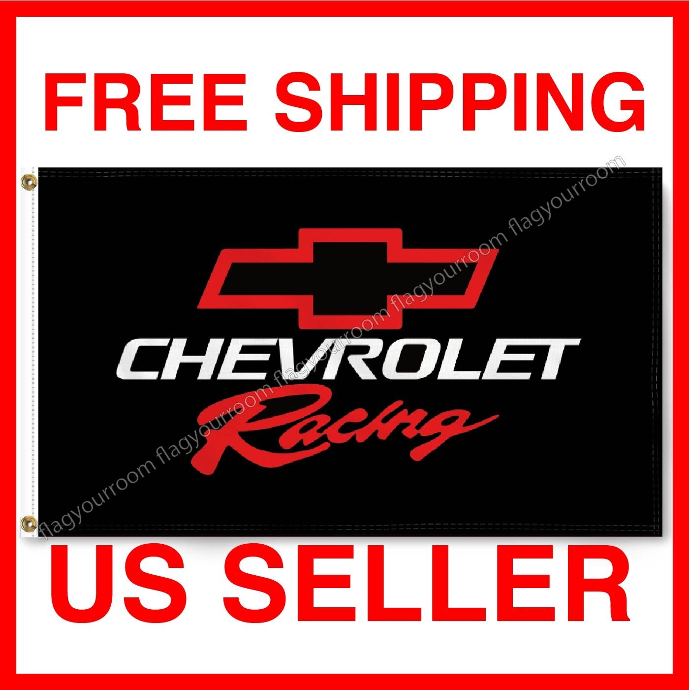 Chevrolet Racing 3x5 ft Premium Banner Flag Corvette Camaro Chevy Car Truck Sign