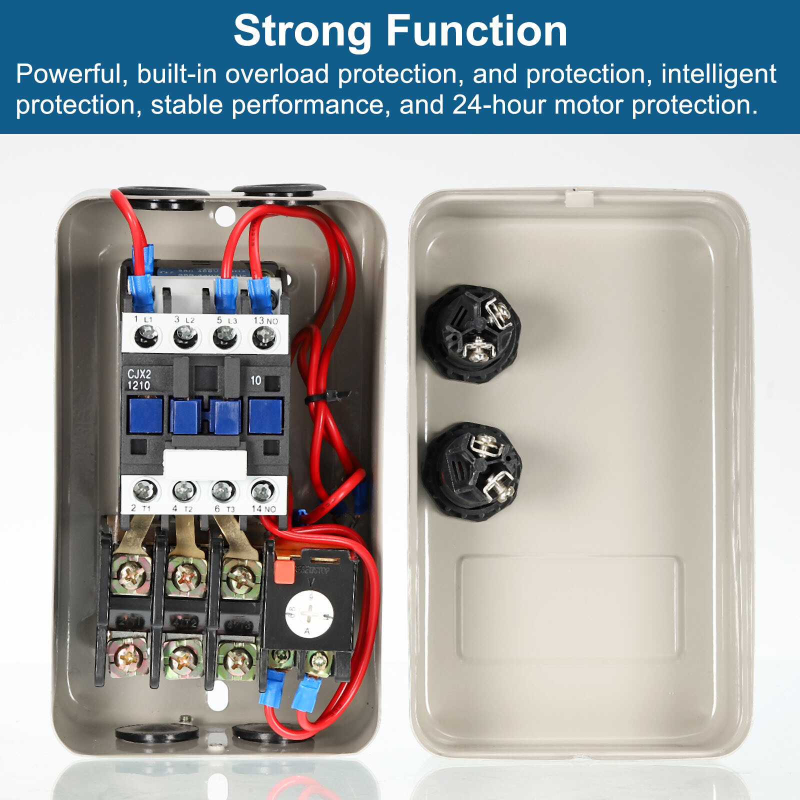 Magnetic Electric Motor Starter 380V 2.2KW 3HP 3 Phase Magnetic Switch