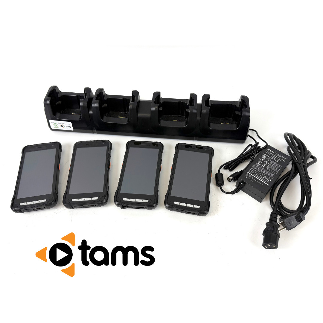 Lot of 4 - Janam XT3 Touch Computer Barcode Scanner w/ Batteries & Cradle