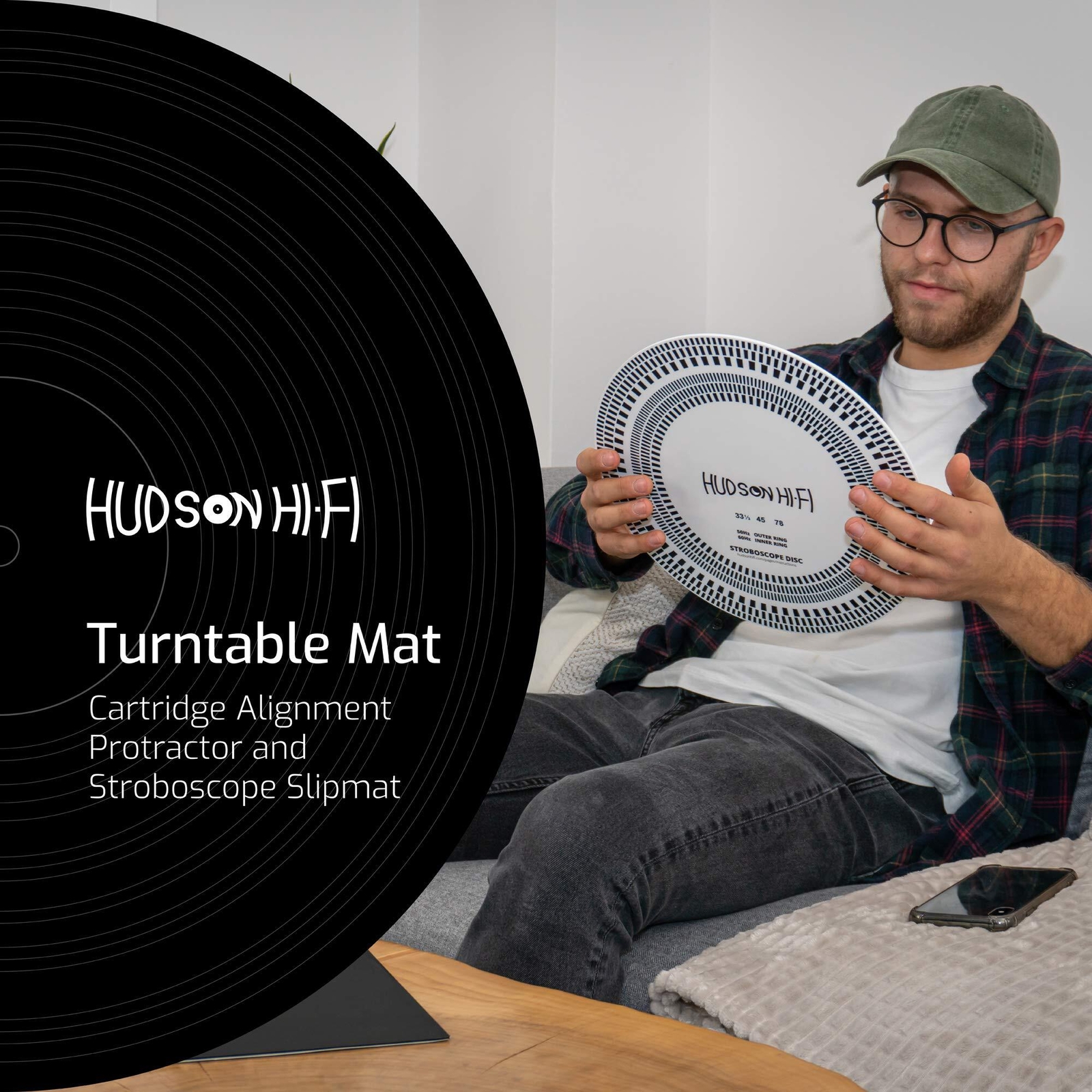 Hudson Hi-Fi Stroboscope and Protractor Mat