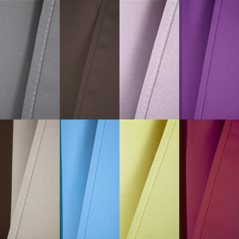 1 SET 100% BLACKOUT INSULATE THERMAL SHORT PANELS WINDOW CURTAIN IN 36" 54" 63"L