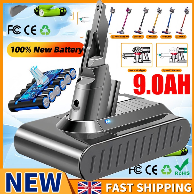 9.5AH For Dyson V7 21.6V High Capacity Battery V7 Animal Replacement Battery