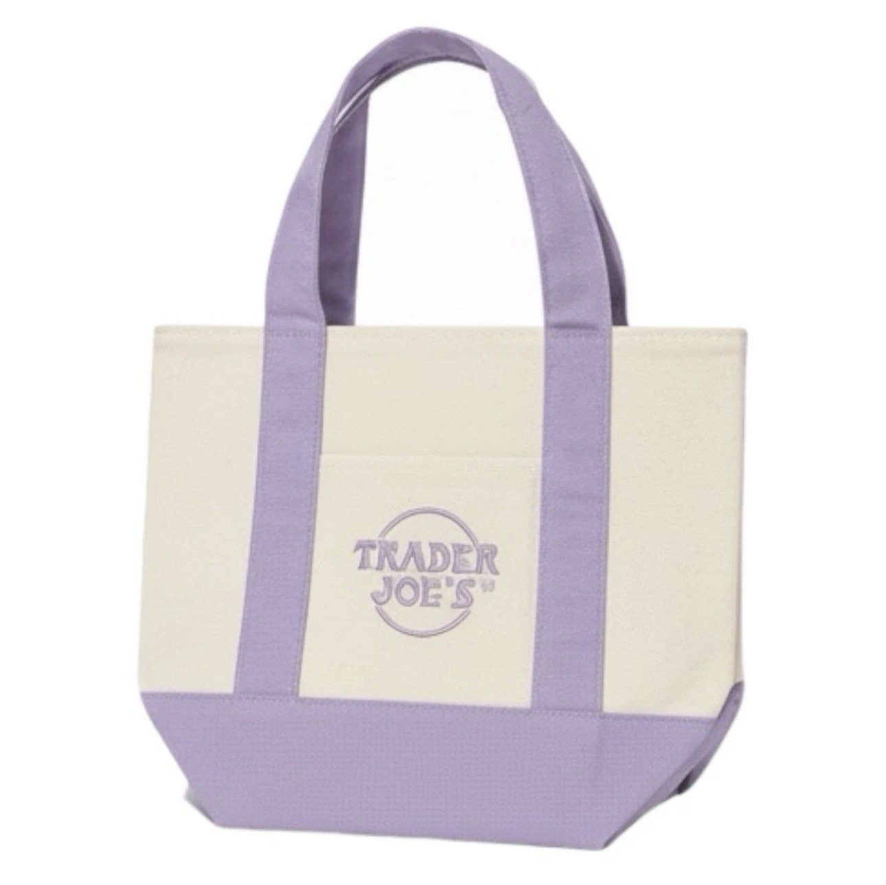Spring 2026 Trader Joe’s Mini Pastel Canvas Tote Bag Set Of 4 NWT IN HAND