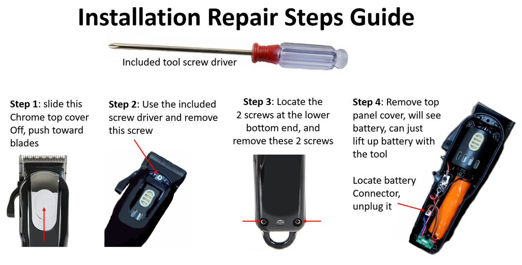 Battery Replacement For Wahl Clip Clipper Magic 93837 Senior Sterling Beretto