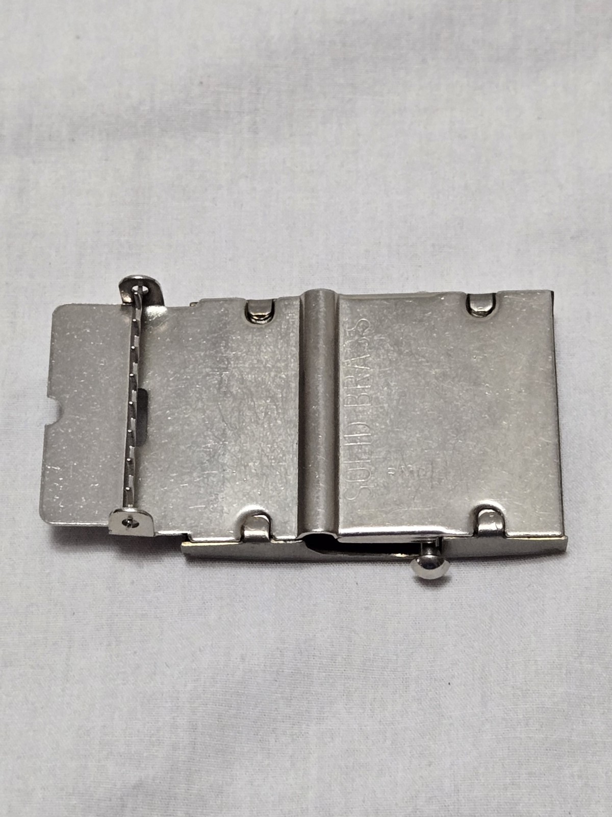 Vintage Coca-Cola Belt Buckle Solid Brass Coke Soda Pop Advertising Red & White