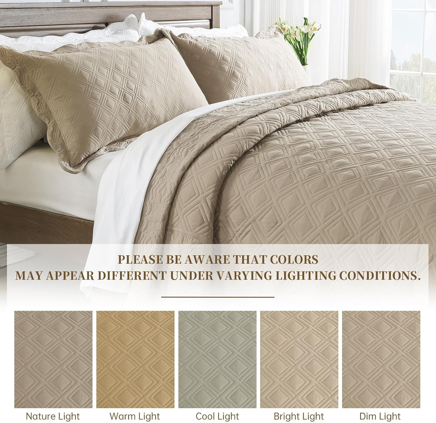 Alaskan King Bedspread Set - Oversized King Bedspreads, 132X120 Inches, Extra Wi