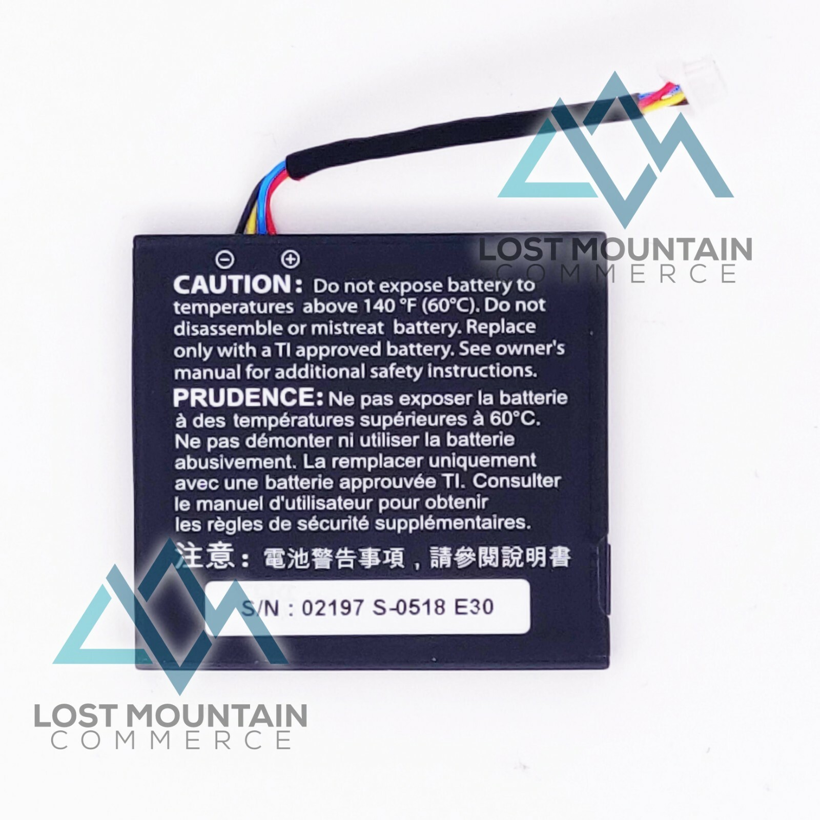 New Genuine Texas Instruments Rechargeable Battery with Wire CX CAS Ti-84+ CSE