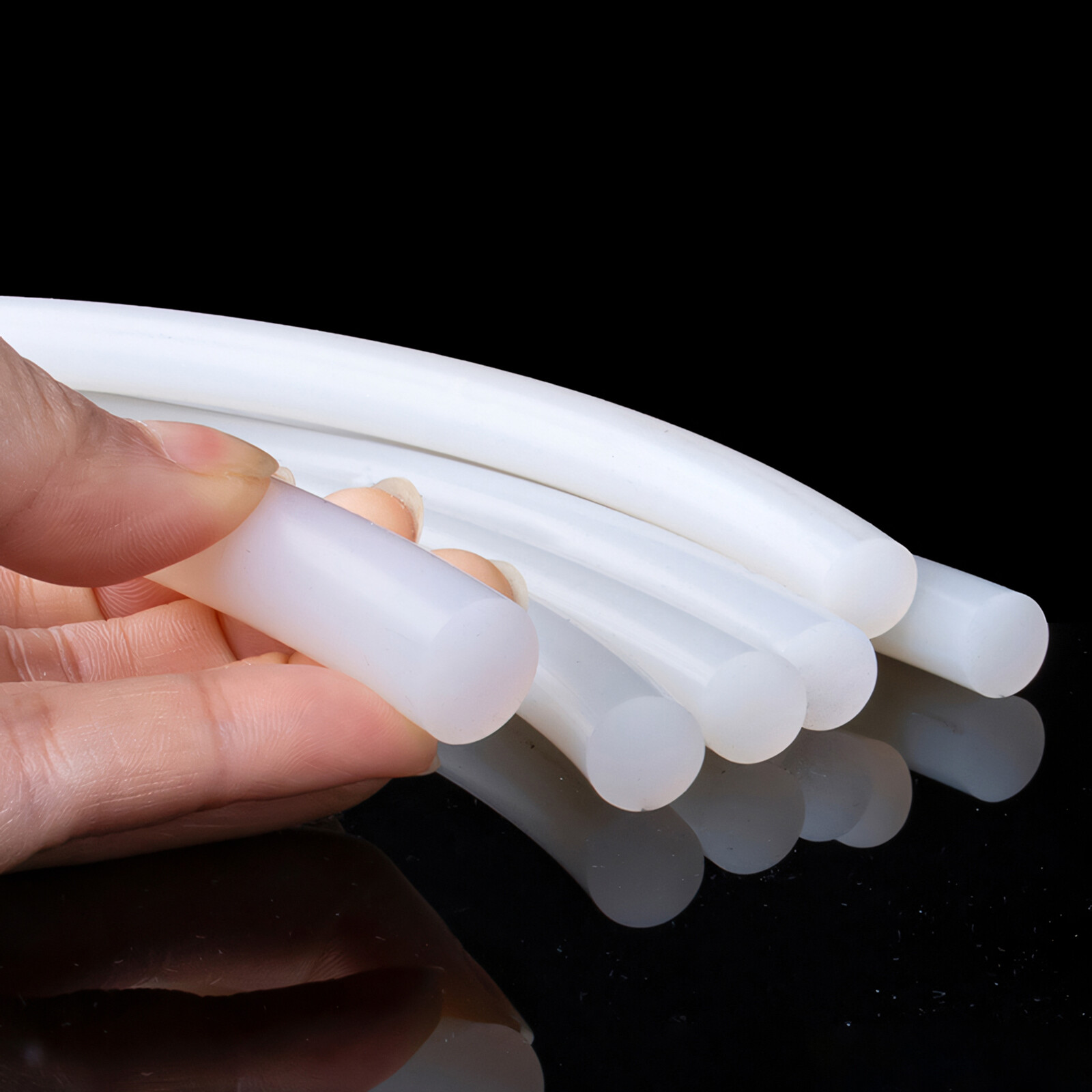 Silicone Rubber Cord White Round Strip Solid Rubber Strip Sealing Strip 1MM-30MM