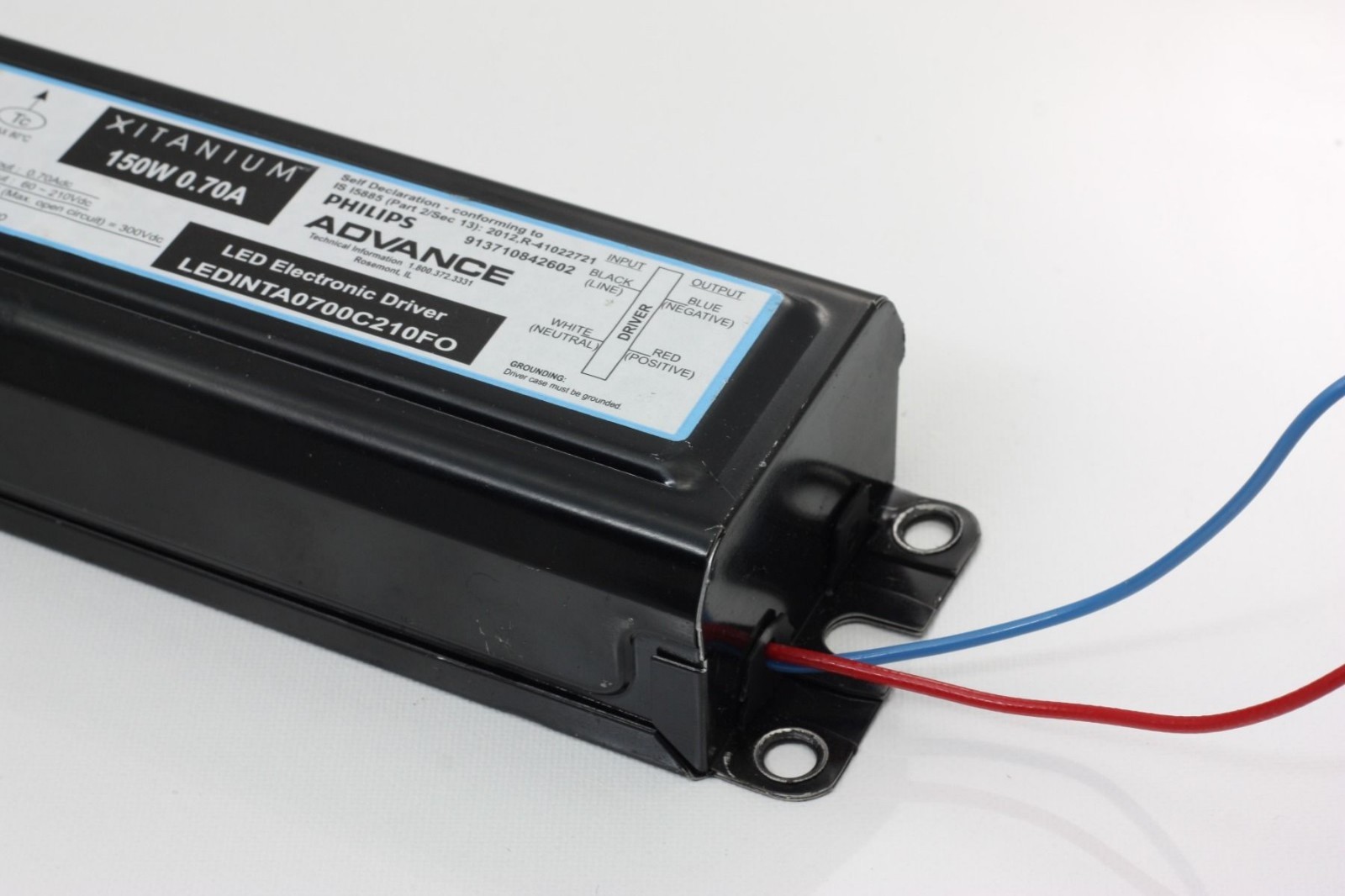 PHILIPS ADVANCE XITANIUM LEDINTA0700C210DO LED DRIVER, 60-210 V, 150W, 0.70A