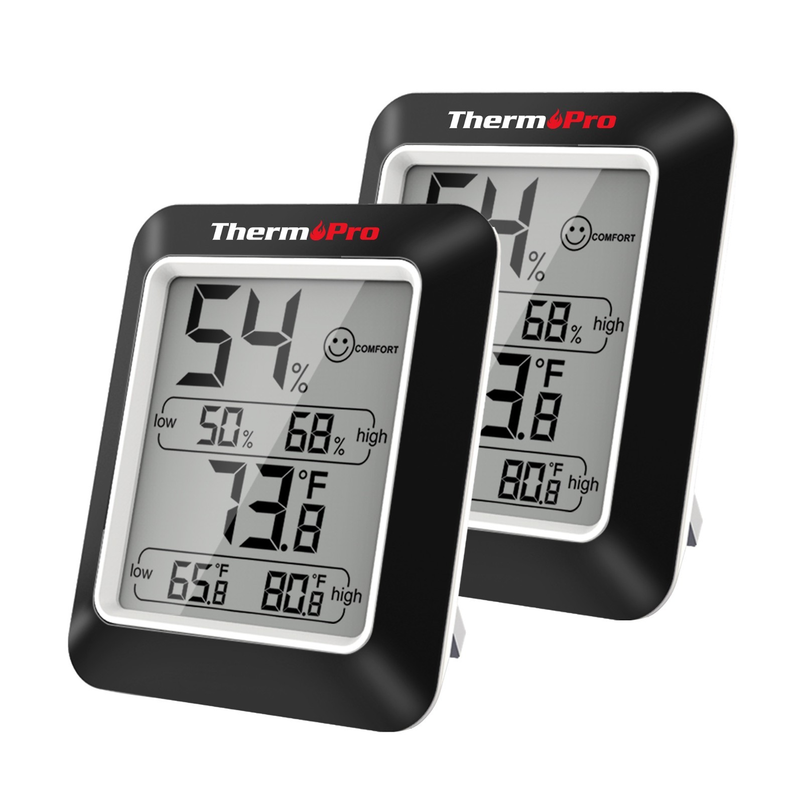 2pcs TP50W ThermoPro Digital Hygrometer Indoor Thermometer Temperature Humidity