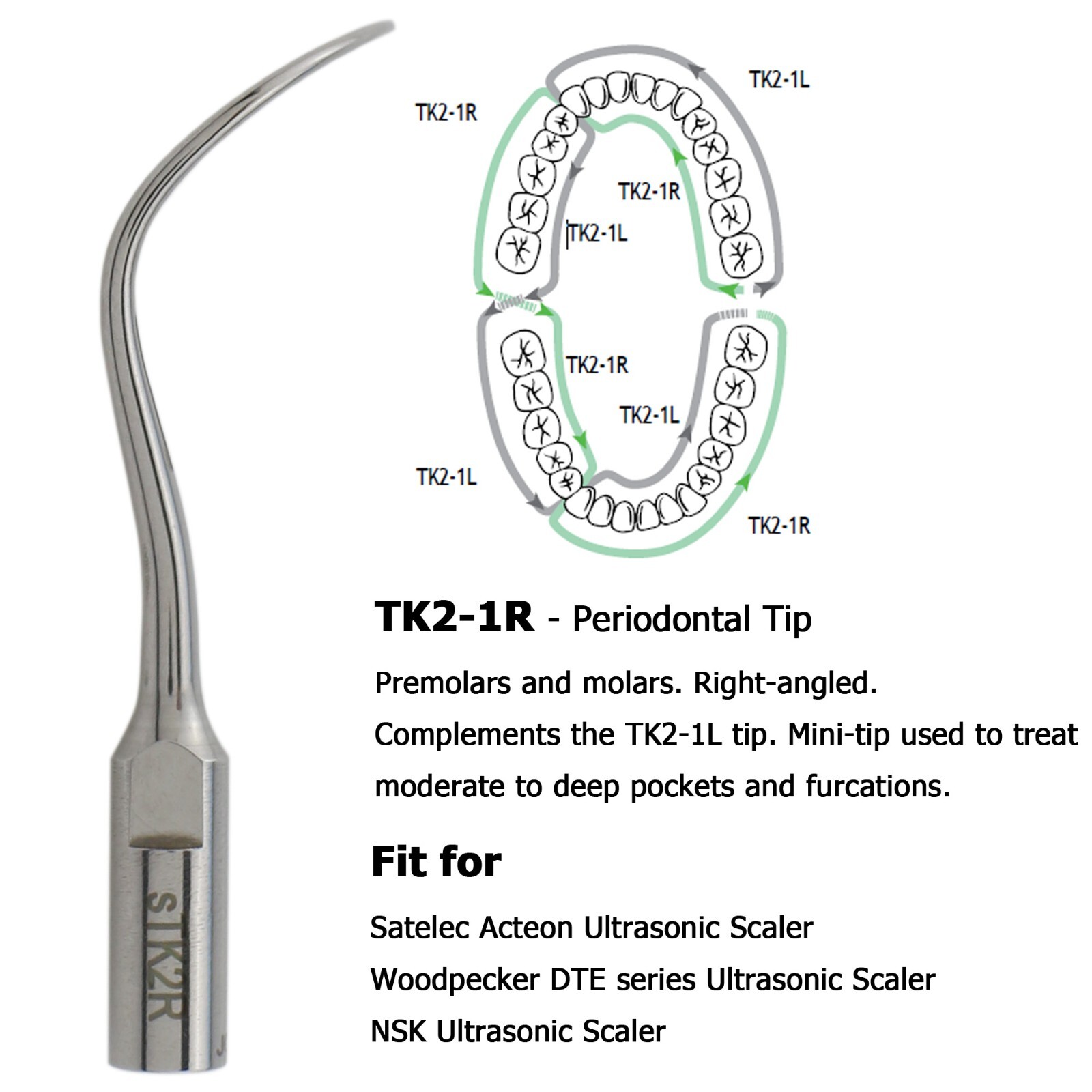 Dental Ultrasonic Satelec Piezo Scaler Tips ACTEON Piezotome Cube Surgery Tips
