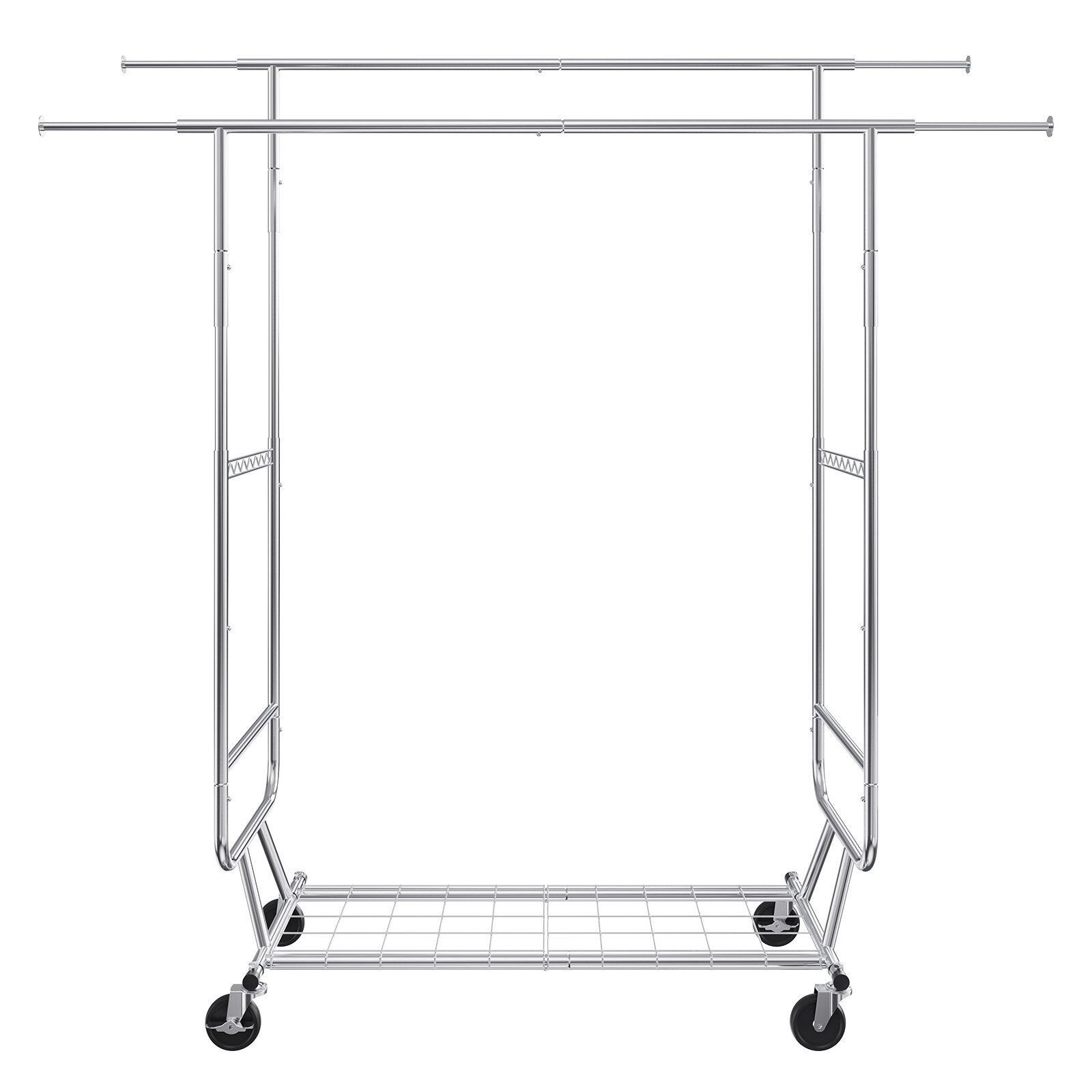 VEVOR Clothes Rack Heavy Duty Clothing Garment Rack Double Hanging Rod 600 lbs