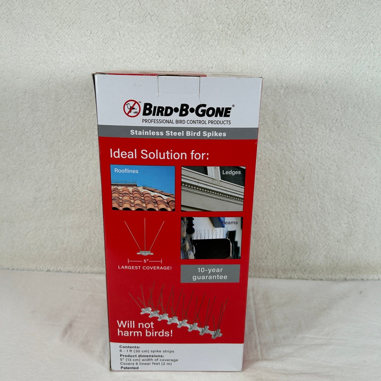 Bird B Gone Stainless Steel Bird Spikes 6 Foot Kit Professional Bird Control