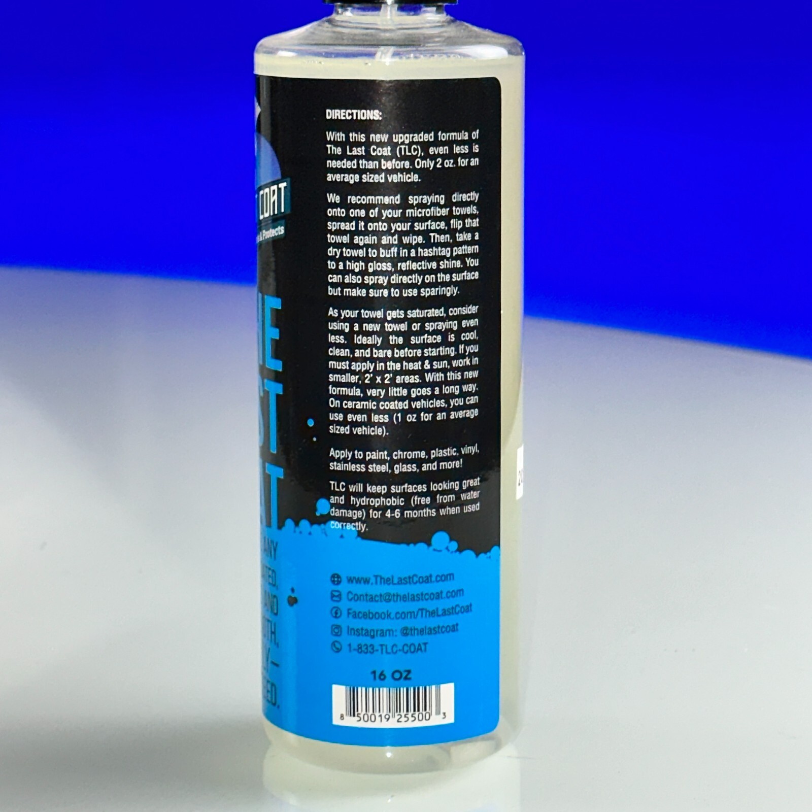 2x 16oz THE LAST COAT V2 Ceramic Coating & Sio2 Detail TLC2 Wax Hydrophobic [☆]