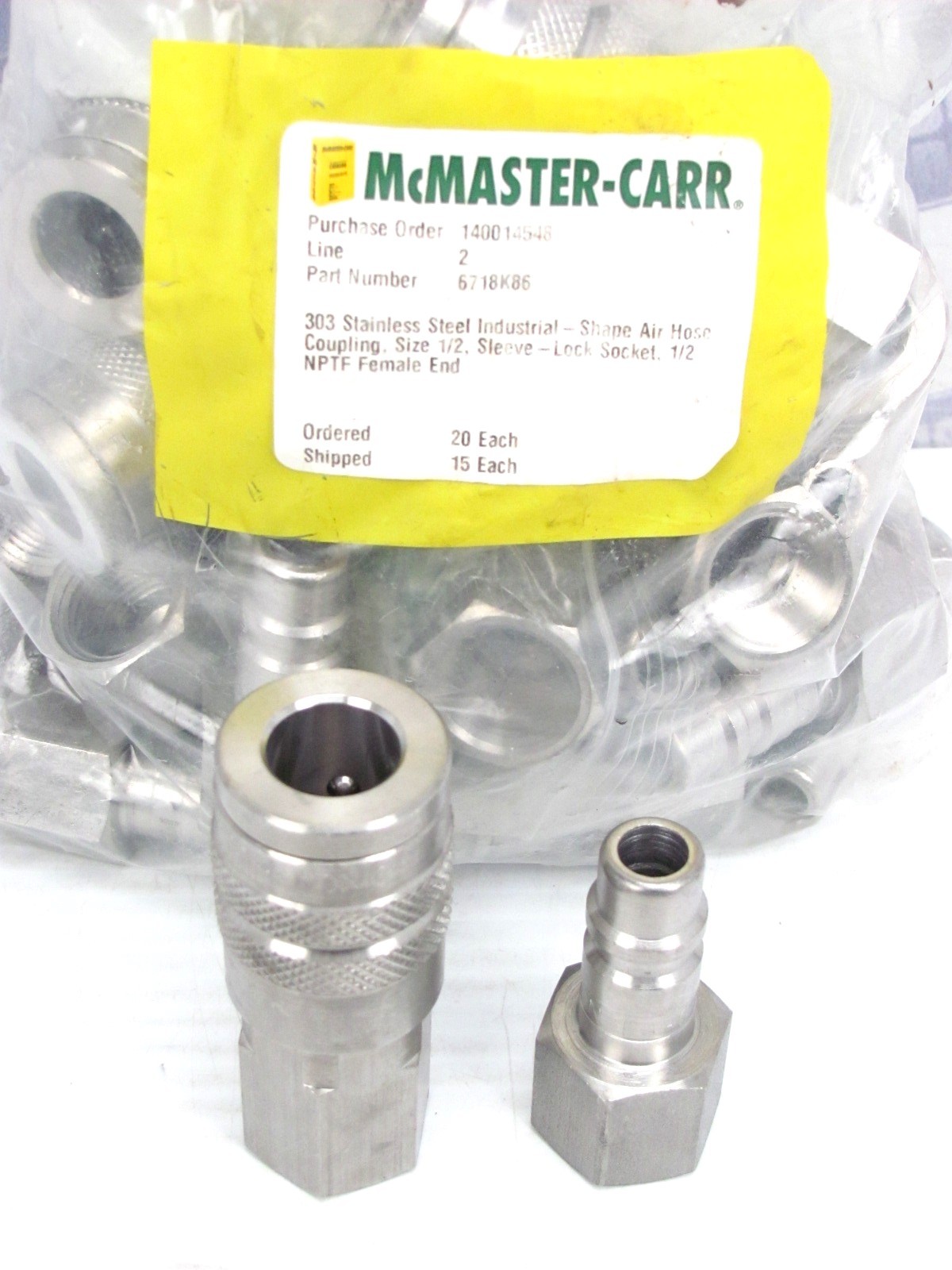 DIXON - 4FF4-S & D4F4-S - 1/2 in 303 Stainless DF QUICK DISCONNECT & NIPPLE NEW