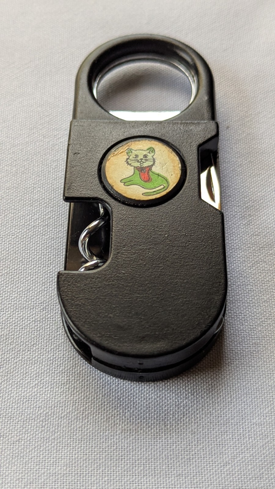 Great Smokey Mountains Advertisment Bar Multi Tool Corkscrew Opener Knife Cat