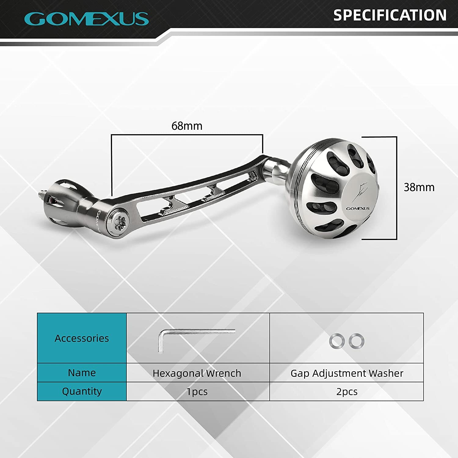 GOMEXUS Power Handle for Shimano Stradic FL Stella 21 Nasci Spinning Reel