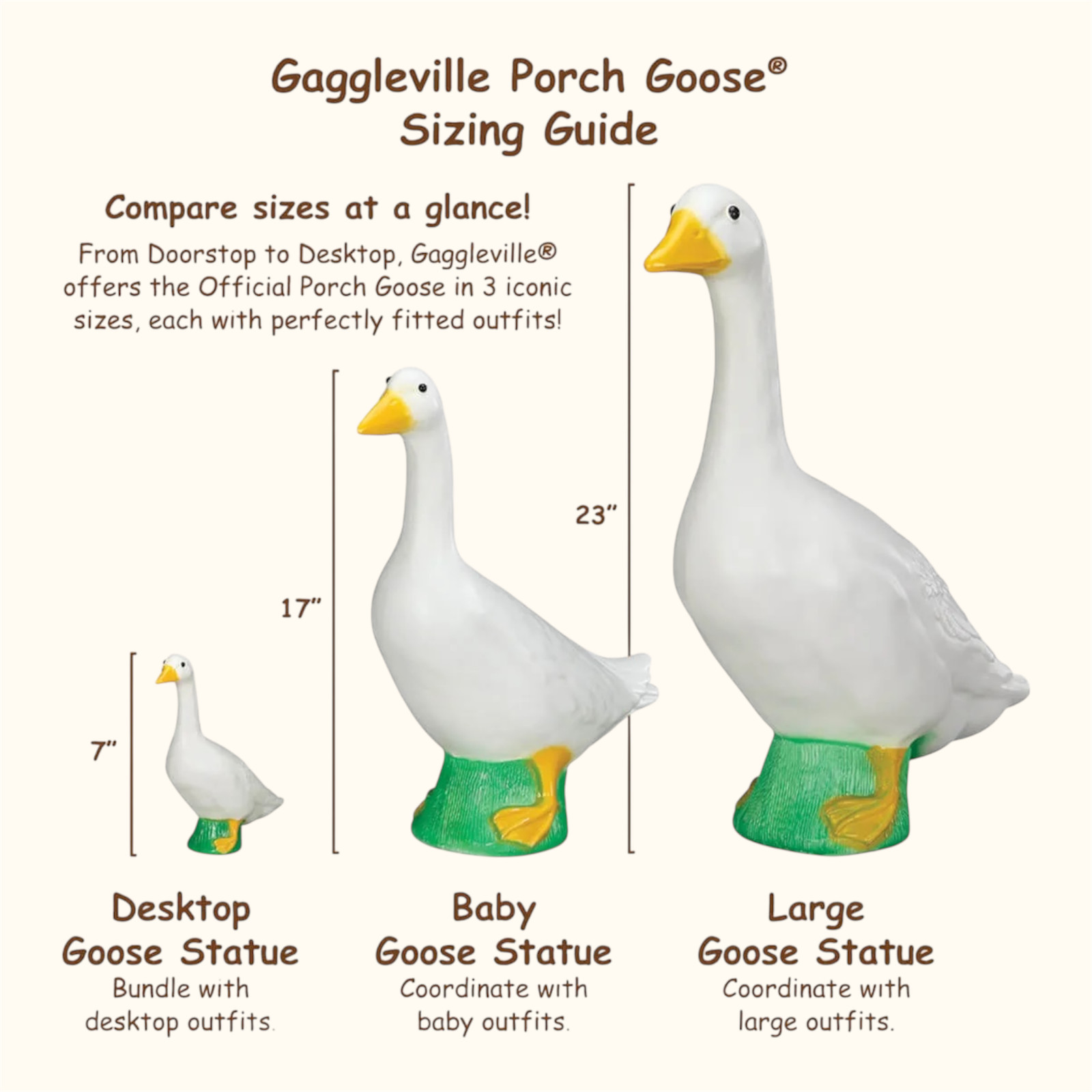 Large White Goose 23" Garden Statue Indoor Outdoor Porch Yard Decor New