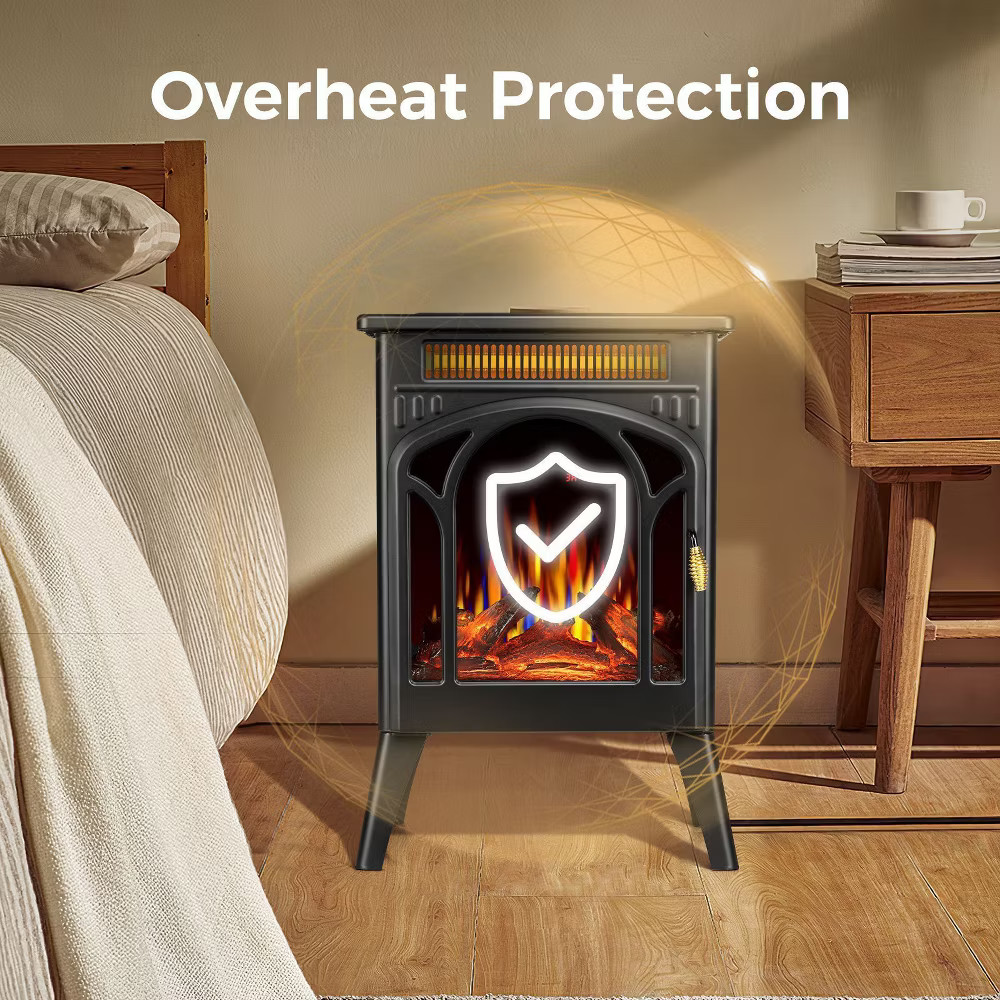 R.W.FLAME Electric Fireplaces, 1500W Infrared Electric Stove Heater,