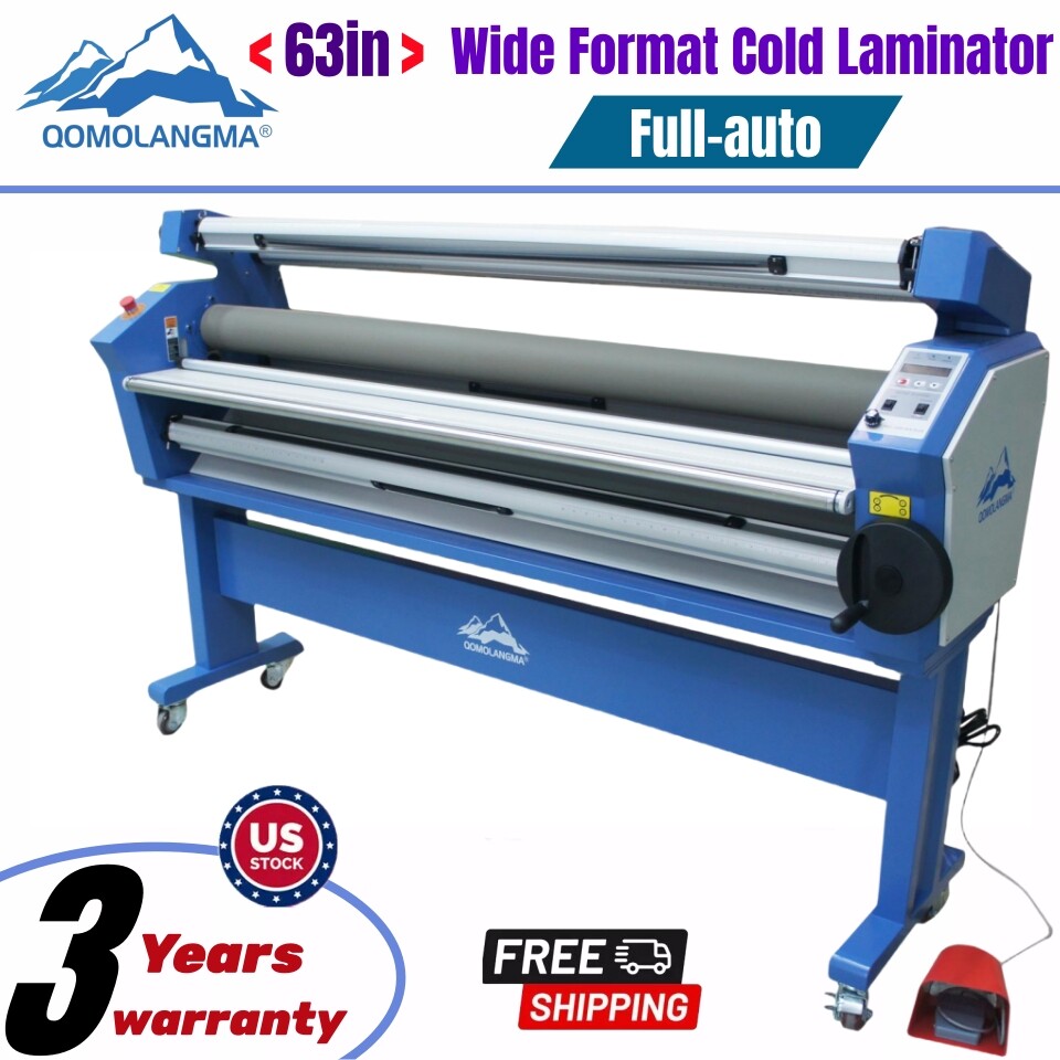 USA 110V 63"Full-auto Roll Large Format Cold Laminator Machine Heat Assisted