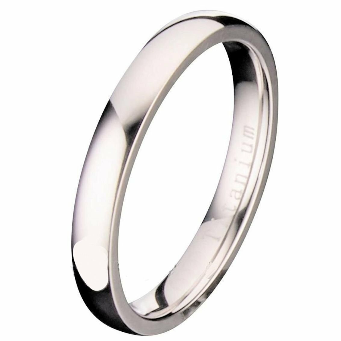 Titanium 3mm-8mm Wedding Band Polished Comfort Fit Ring