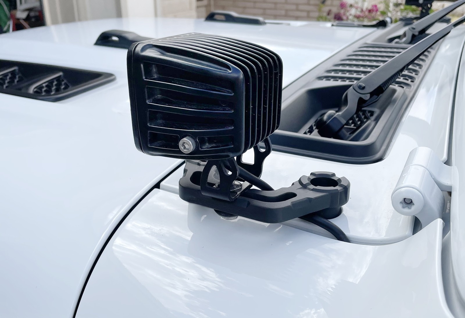 Hood Mount Ditch Pod Light Bracket Hardware For Jeep 18+ Wrangler, 20+ Gladiator